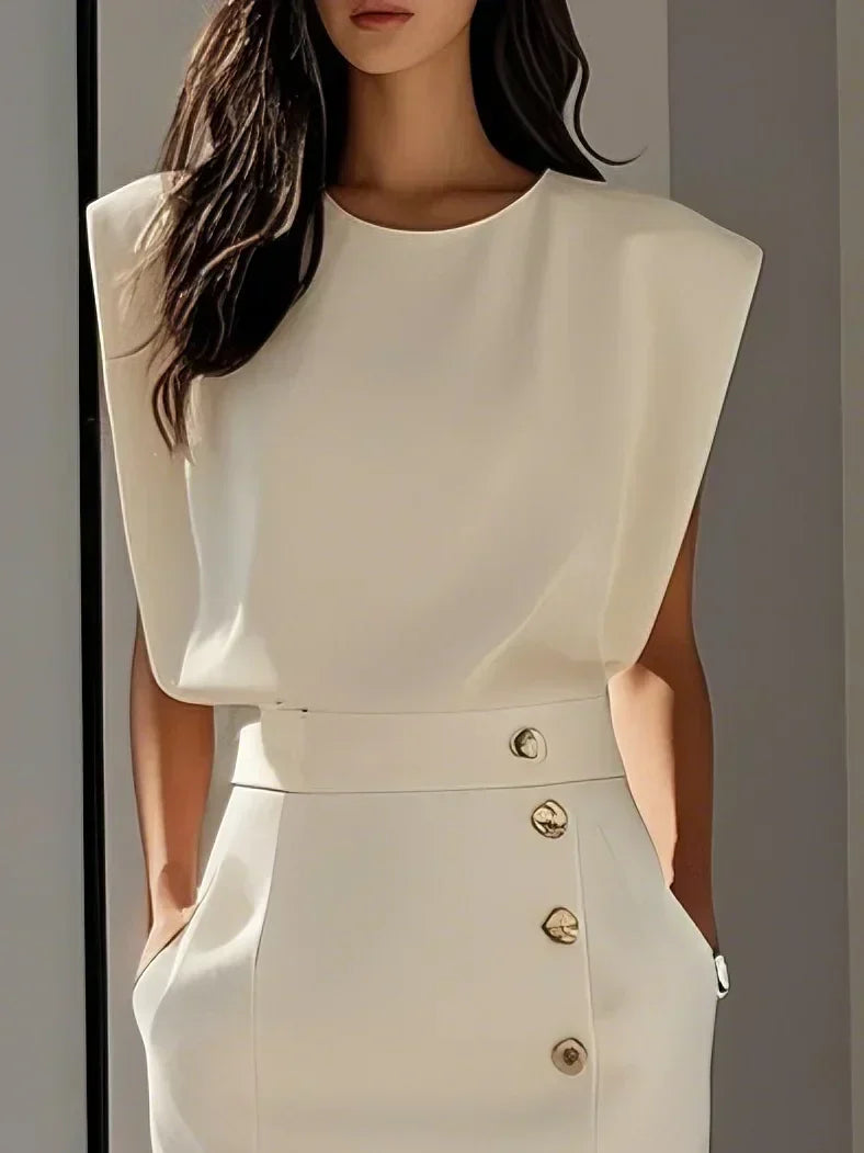 Victoria | Elegant Business Casual Midi Dress-Women Dress-Pick NewYork