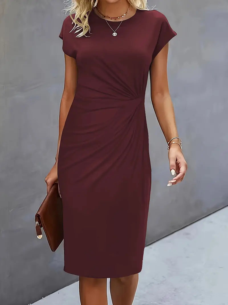 Hannah | Business Casual Women Midi Dress-Women Dress-Pick NewYork