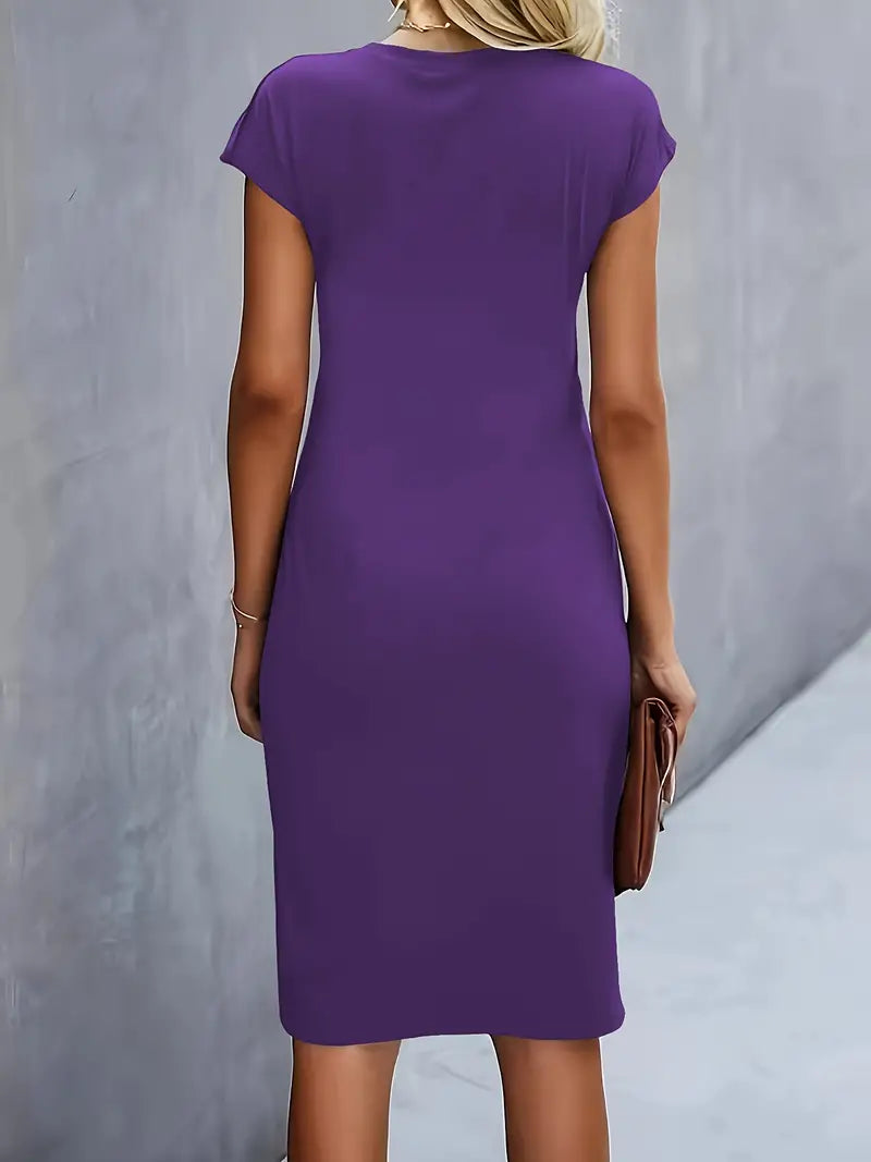 Hannah | Business Casual Women Midi Dress-Women Dress-Pick NewYork