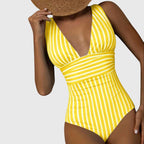 Plunge One Piece Swimsuit | One Piece Swimsuit-Women Swimsuit-Pick NewYork