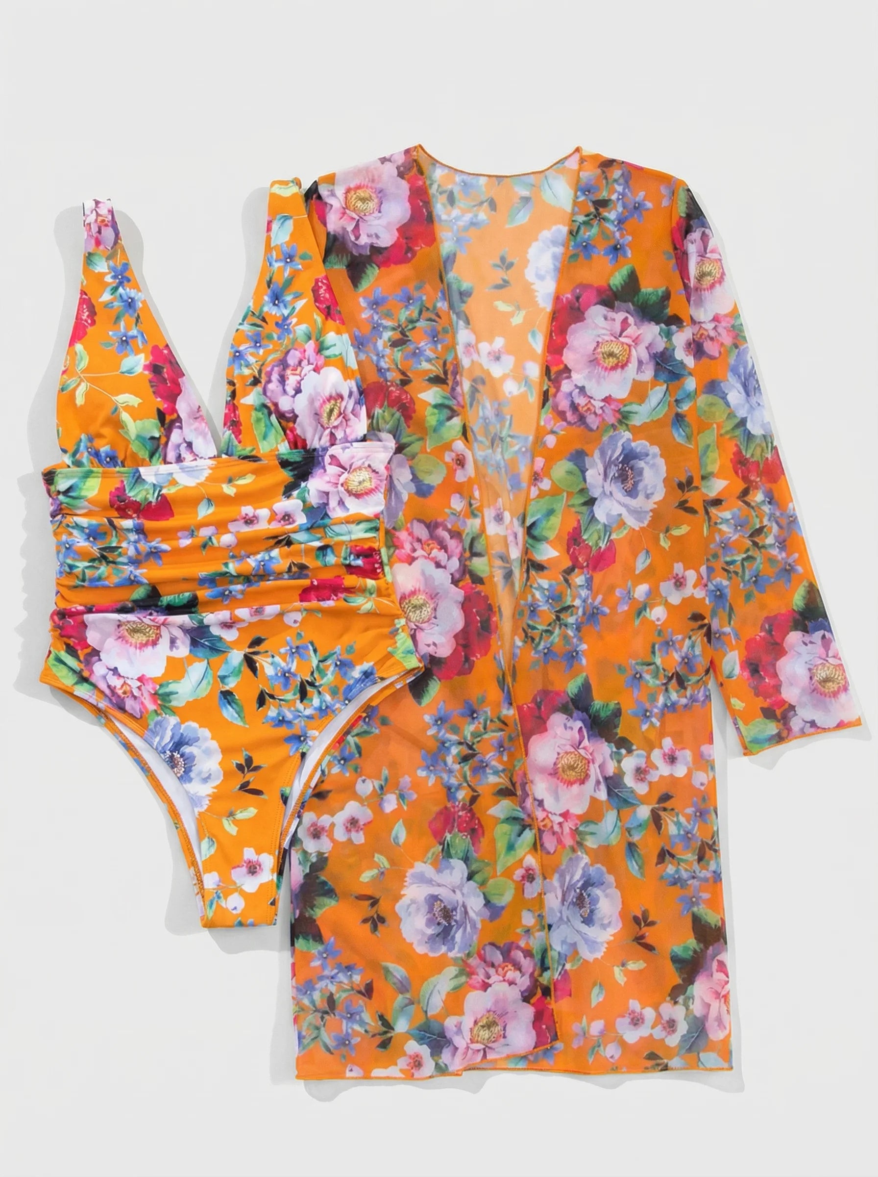 Plunge One Piece Swimsuit | Swimsuit Cover Up-Women Swimsuit-Pick NewYork