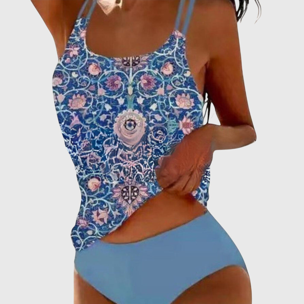 Tankini Swimsuit | Boho Style Two Piece Swimsuit-Women Swimsuit-Pick NewYork