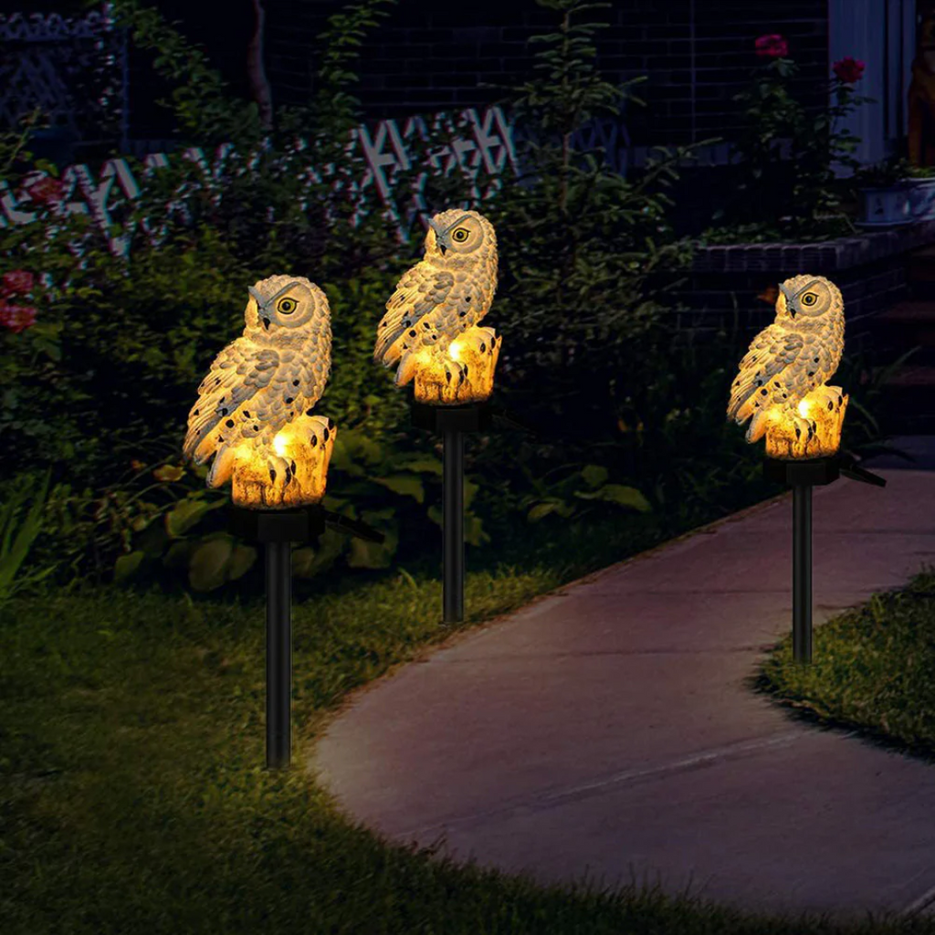 Solar Lights Outdoor | Owl Lamp-Outdoor Light-Pick NewYork