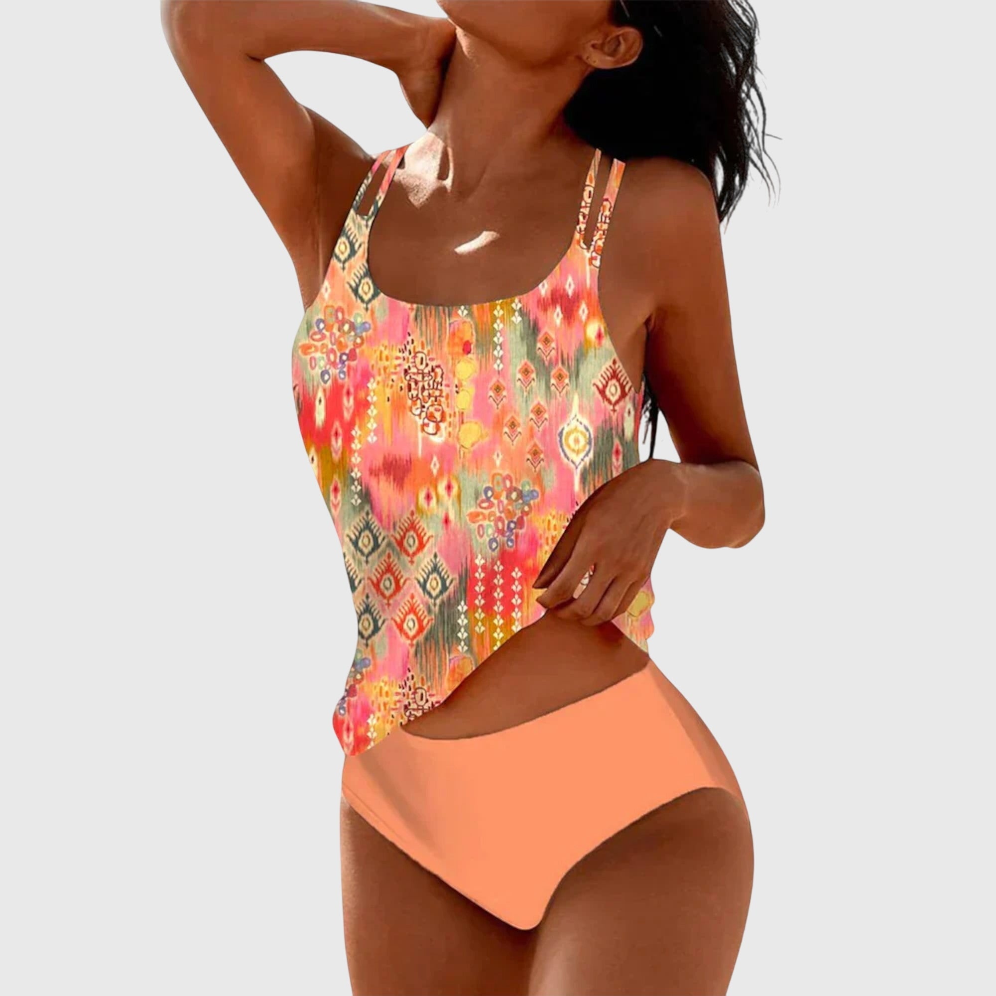 Tankini Swimsuit | Boho Style Two Piece Swimsuit-Women Swimsuit-Pick NewYork