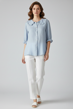 Charlotte | Feminine Ruffle Neck Blouse-Women Blouse-Pick NewYork
