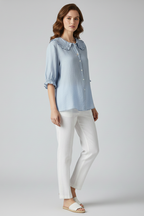 Charlotte | Feminine Ruffle Neck Blouse-Women Blouse-Pick NewYork