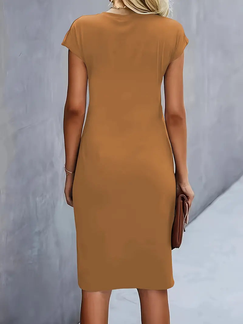 Hannah | Business Casual Women Midi Dress-Women Dress-Pick NewYork