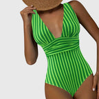 Plunge One Piece Swimsuit | One Piece Swimsuit-Women Swimsuit-Pick NewYork