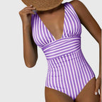 Plunge One Piece Swimsuit | One Piece Swimsuit-Women Swimsuit-Pick NewYork