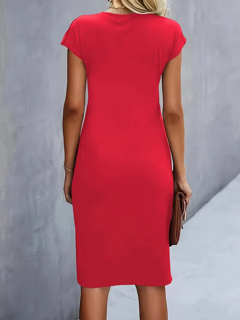 Hannah | Business Casual Women Midi Dress-Women Dress-Pick NewYork
