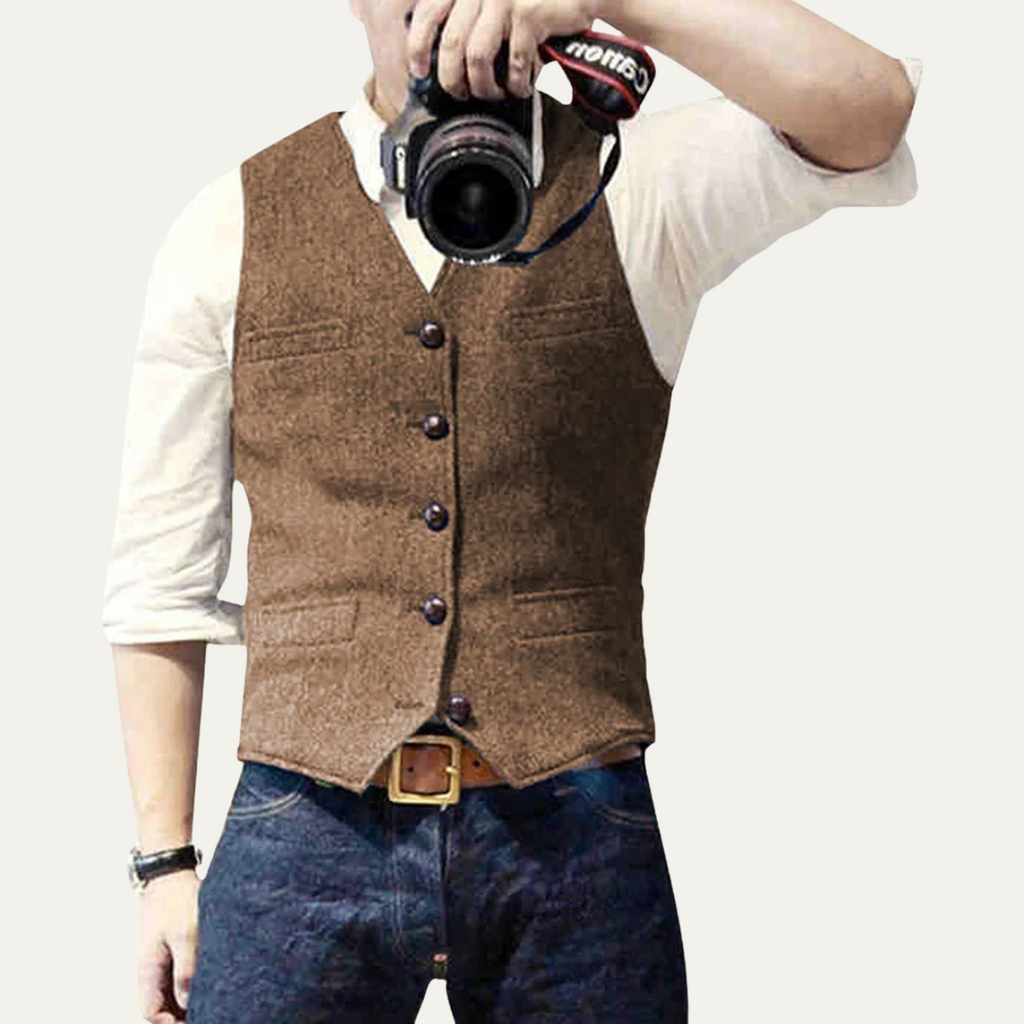 Hudson | Classic Vintage Mens Dress Vest-Men Vest-Pick NewYork