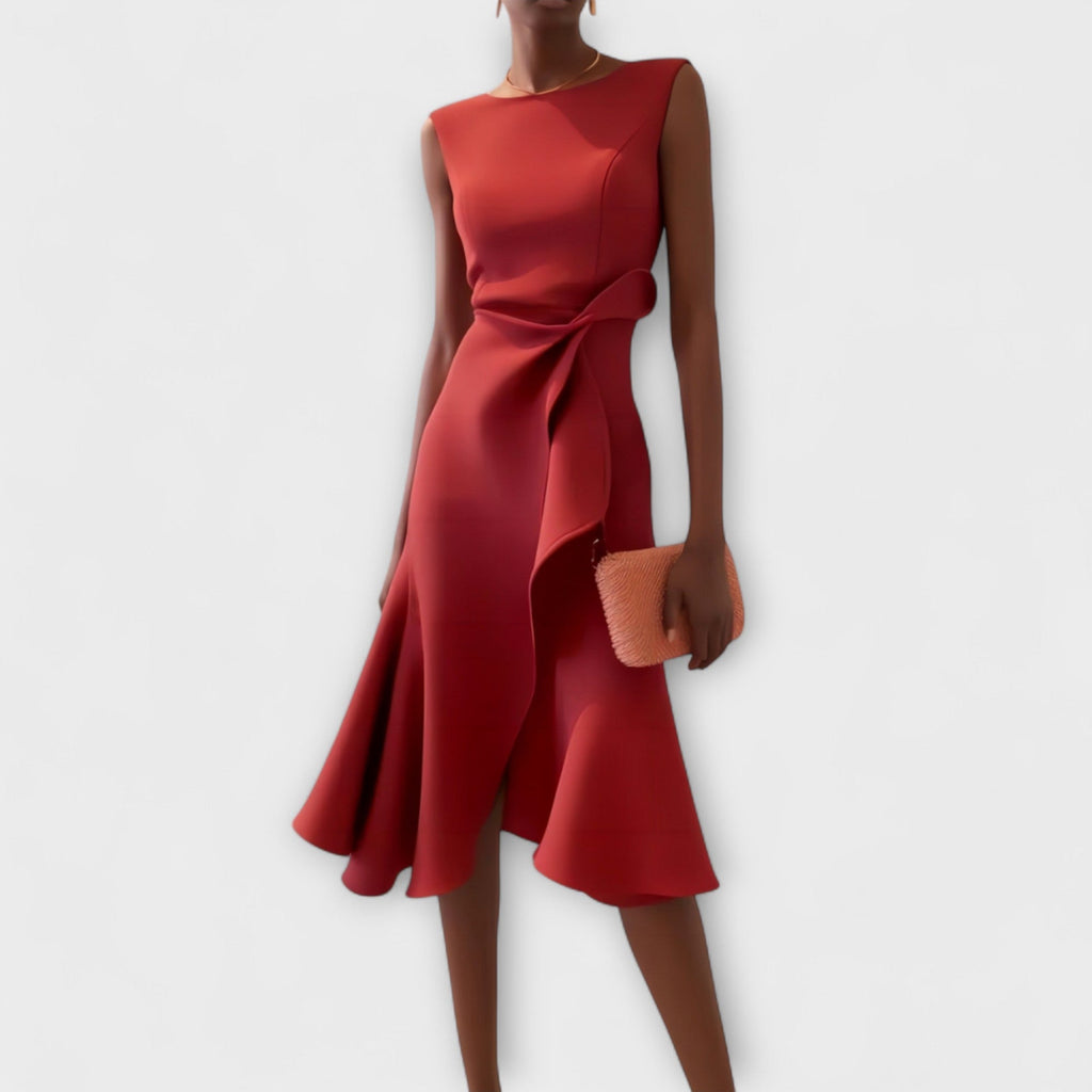 Midi Dress | Pleated Midi Dress-Women Dress-Pick NewYork