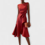 Midi Dress | Pleated Midi Dress-Women Dress-Pick NewYork
