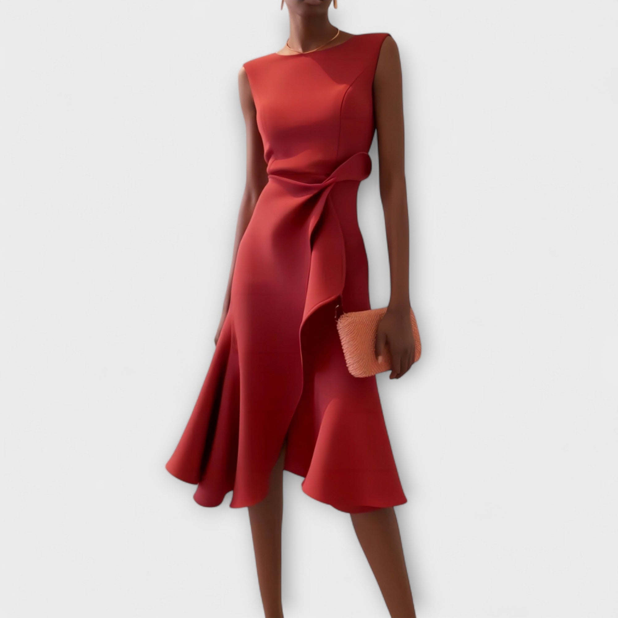 Midi Dress | Pleated Midi Dress-Women Dress-Pick NewYork
