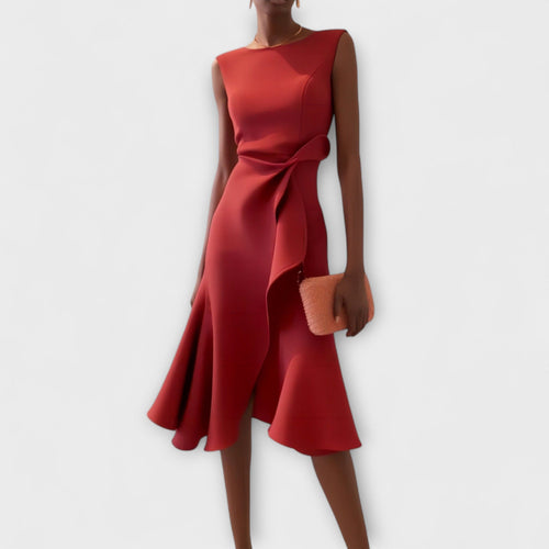 Midi Dress | Pleated Midi Dress-Women Dress-Pick NewYork