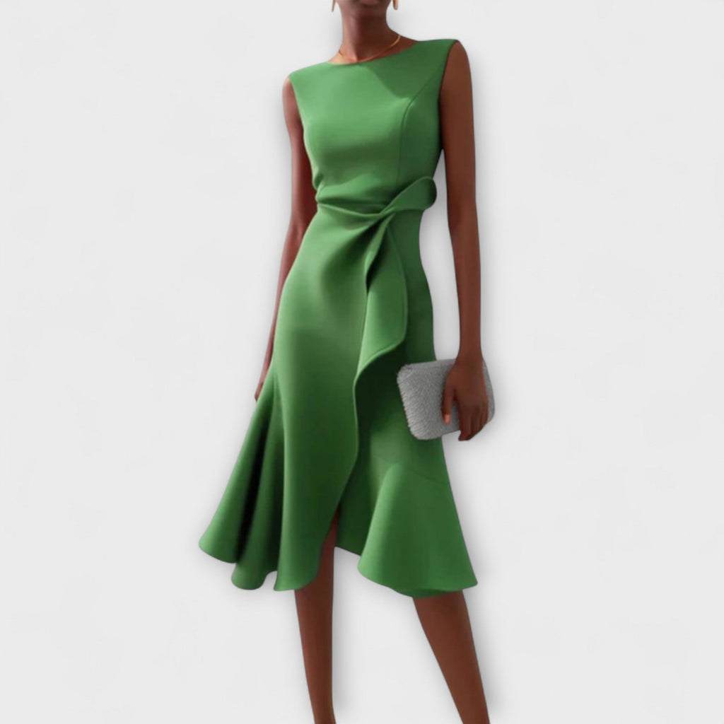 Midi Dress | Pleated Midi Dress-Women Dress-Pick NewYork