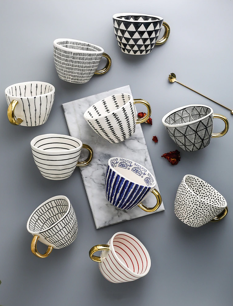 Tea Cup | Patterned Coffee Mug-Mug-Pick NewYork