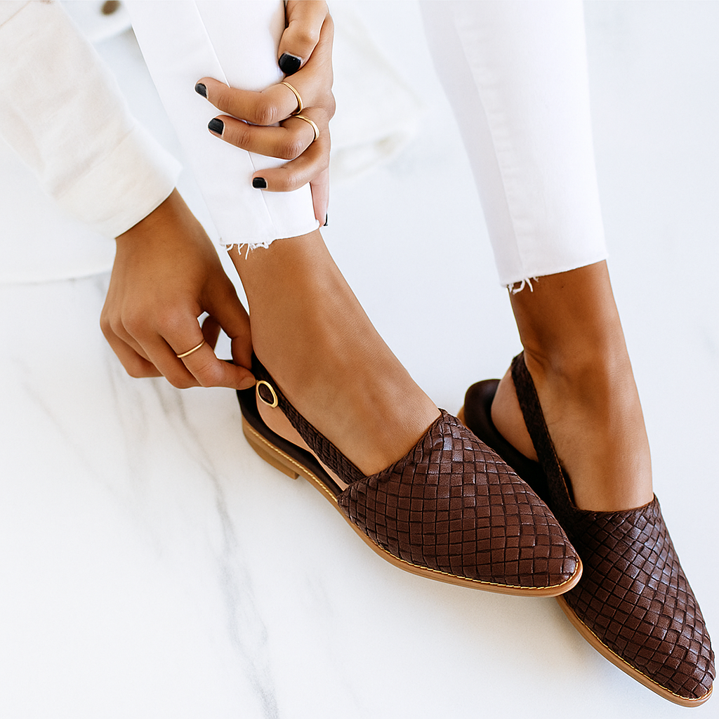 Luna | Pointed Toe Slingback Flats-Women Shoes-Pick NewYork