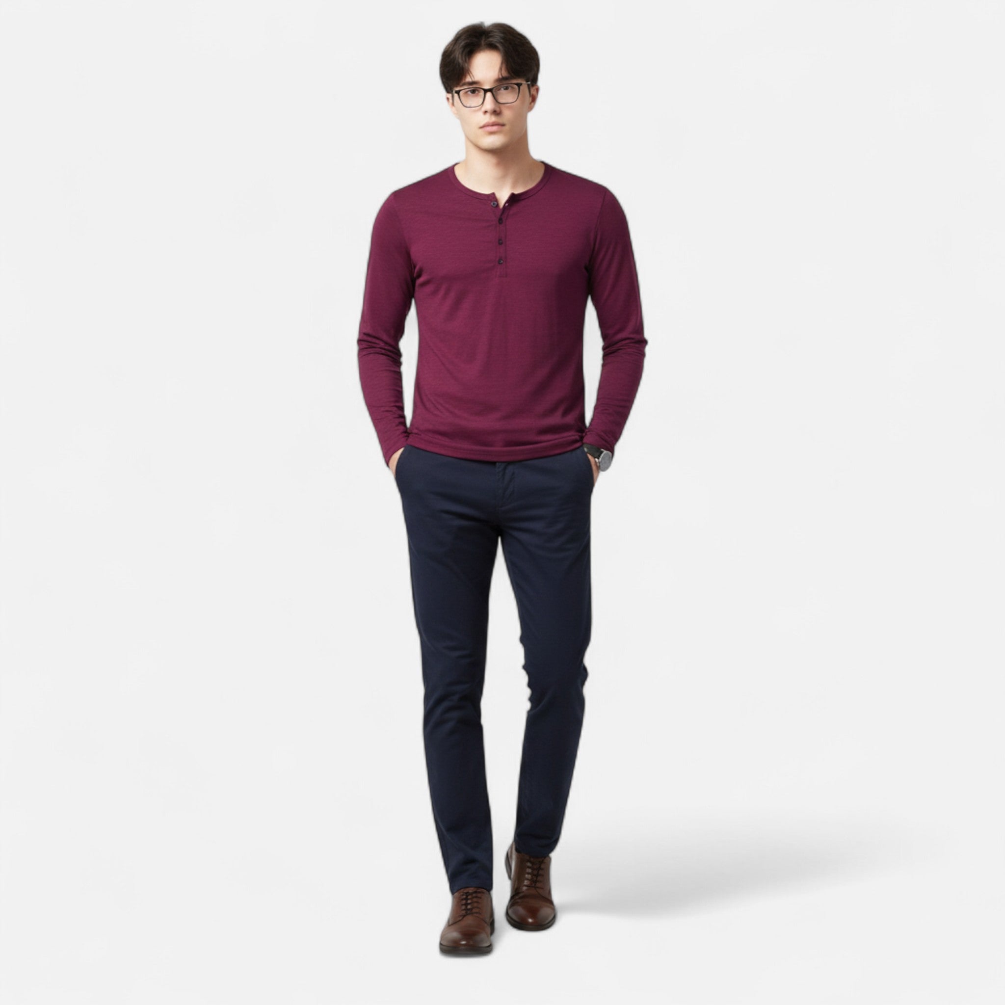 Blake | Modern Men’s Long Sleeve Shirt-Men Long Sleeve-Pick NewYork