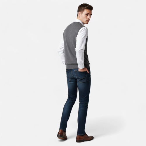 Arthur | Classic V-Neck Vest-Men Vest-Pick NewYork