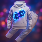 Marshmello Costume | LED Halloween Fortnite Costume-Costume Set-Pick NewYork