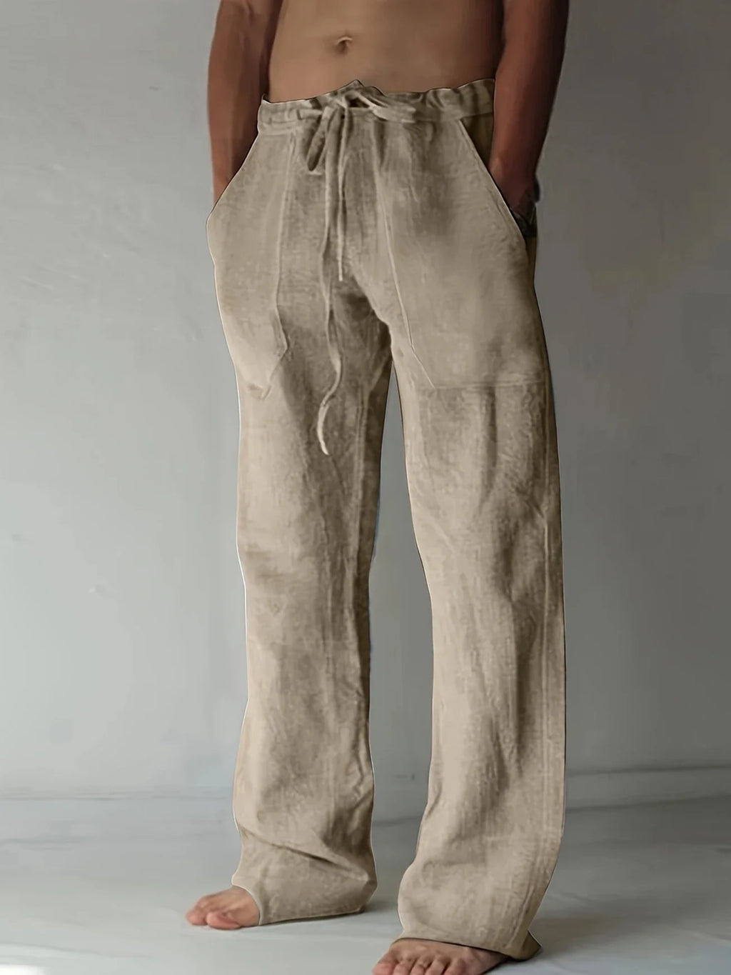 Luca | Relaxed Men’s Beach Trousers-Men Pants-Pick NewYork