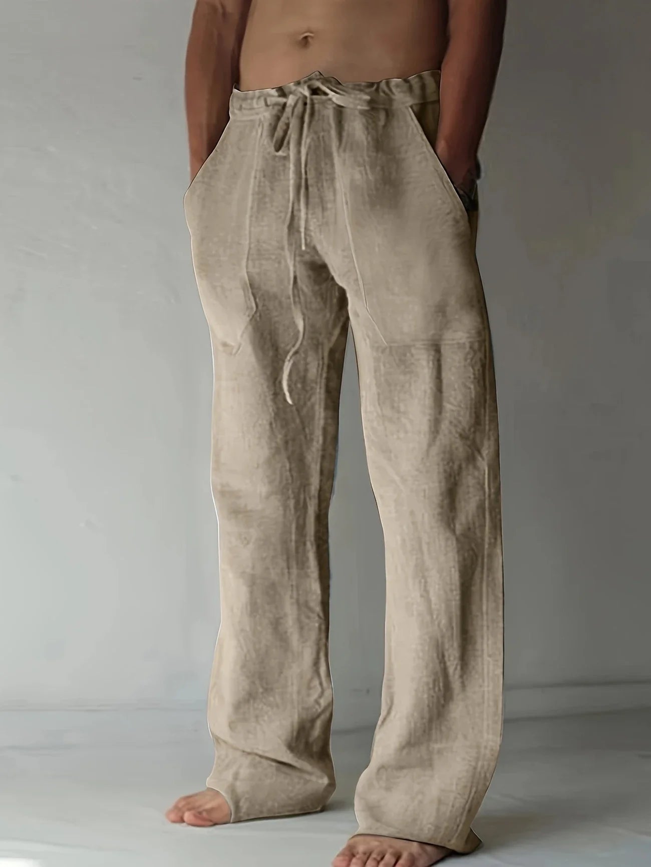 Luca | Relaxed Men’s Beach Trousers-Men Pants-Pick NewYork