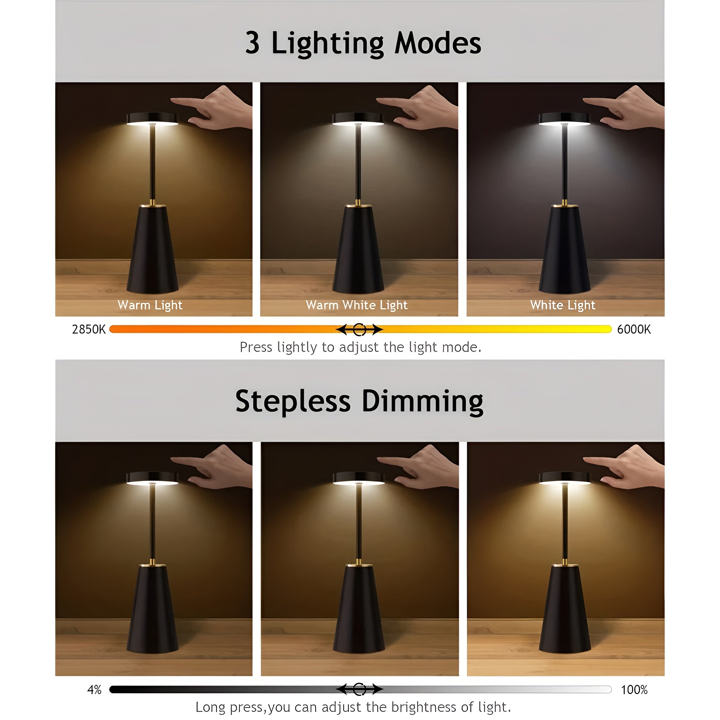 Table Lamp | Wireless Rechargeable Bedside Light-Table Lamp-Pick NewYork