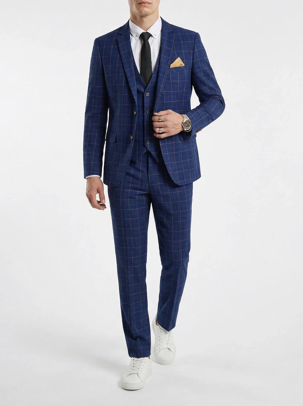 Men’s Suit | Tailored Check Pattern Formal Design-Men Suit-Pick NewYork