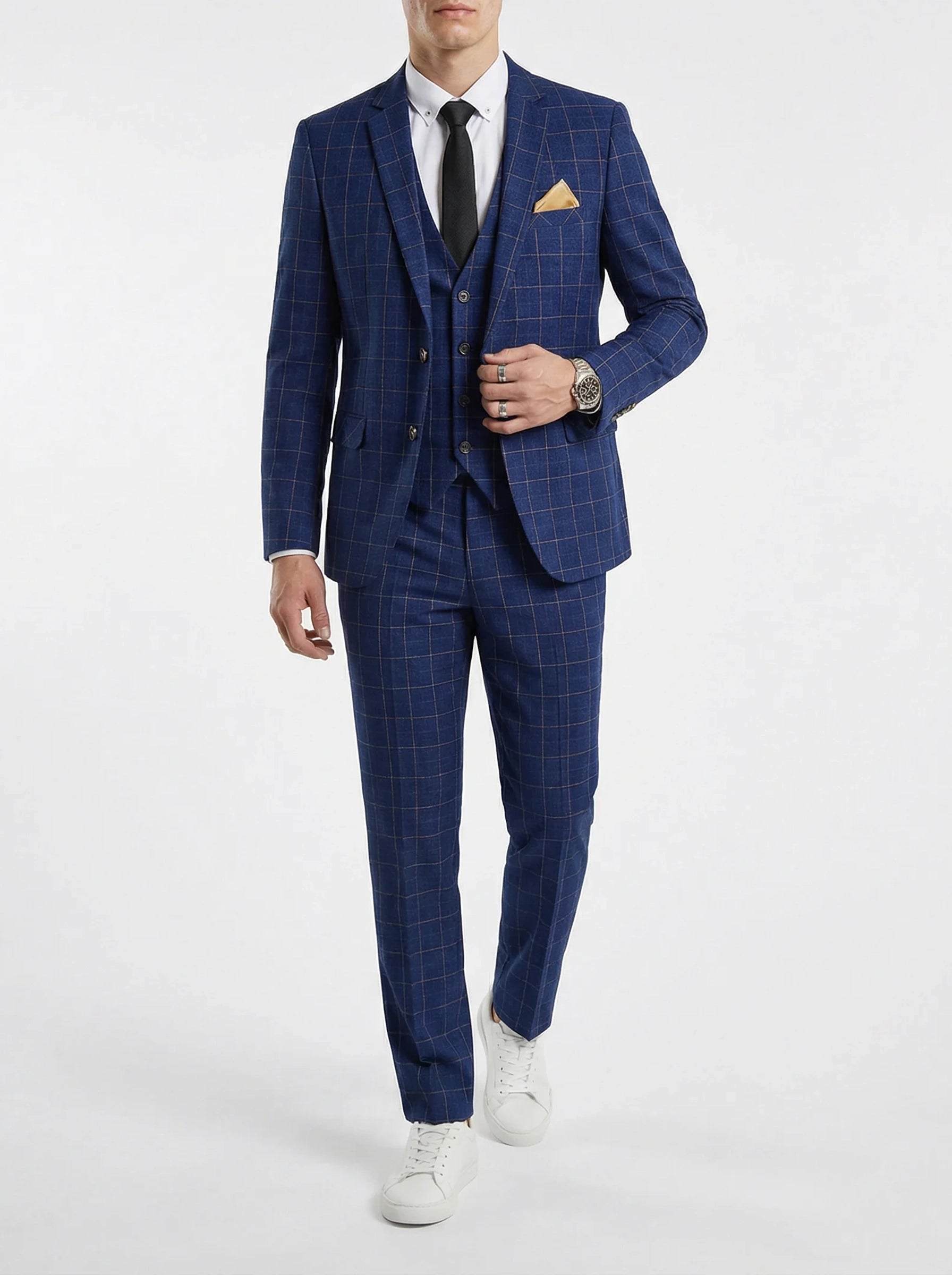 Men’s Suit | Tailored Check Pattern Formal Design-Men Suit-Pick NewYork