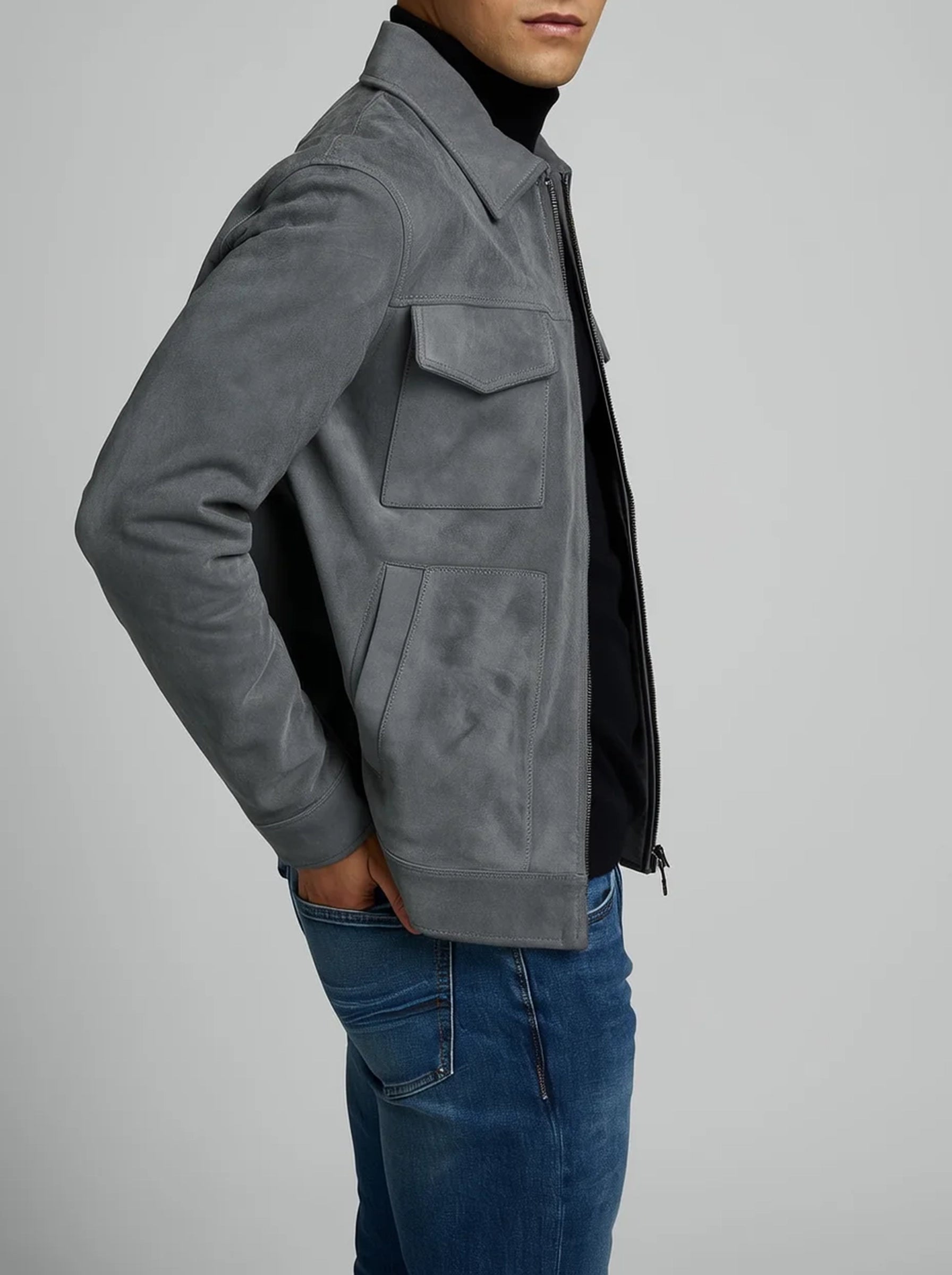 Men’s Zip-Up Jacket | Utility Style With Chest Pockets-Men Jacket-Pick NewYork
