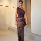 Evelyn | One Shoulder Evening Gown-Women Dress-Pick NewYork