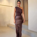 Evelyn | One Shoulder Evening Gown-Women Dress-Pick NewYork
