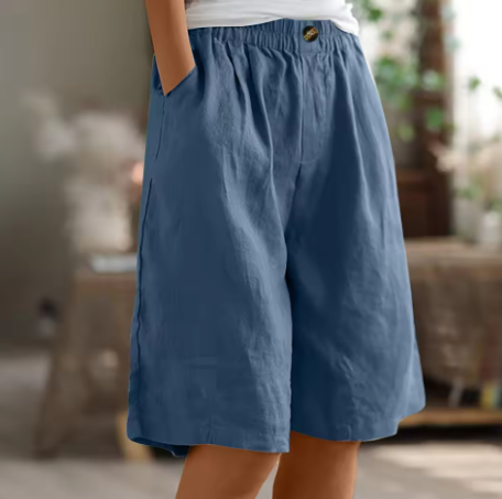 Harper | Relaxed Wide Leg Bermuda Shorts-Women Shorts-Pick NewYork