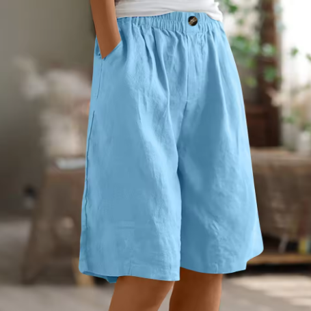 Harper | Relaxed Wide Leg Bermuda Shorts-Women Shorts-Pick NewYork