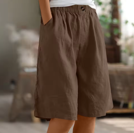 Harper | Relaxed Wide Leg Bermuda Shorts-Women Shorts-Pick NewYork