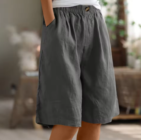 Harper | Relaxed Wide Leg Bermuda Shorts-Women Shorts-Pick NewYork