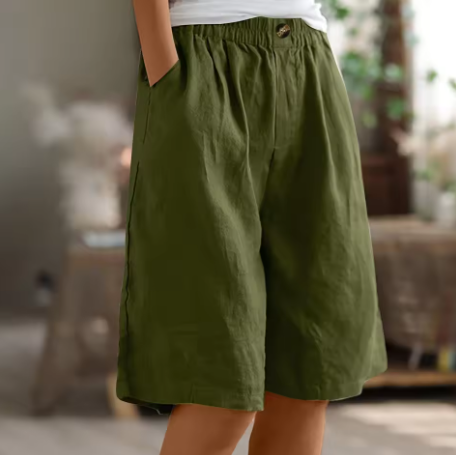 Harper | Relaxed Wide Leg Bermuda Shorts-Women Shorts-Pick NewYork