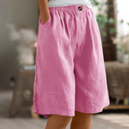 Harper | Relaxed Wide Leg Bermuda Shorts-Women Shorts-Pick NewYork
