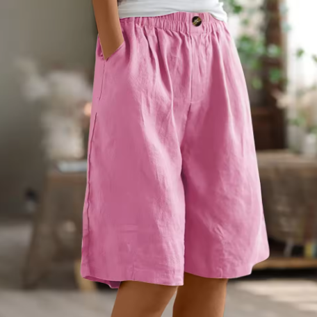 Harper | Relaxed Wide Leg Bermuda Shorts-Women Shorts-Pick NewYork