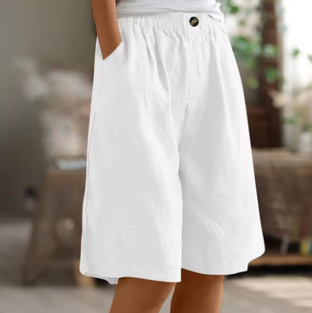 Harper | Relaxed Wide Leg Bermuda Shorts-Women Shorts-Pick NewYork