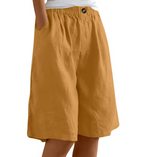 Harper | Relaxed Wide Leg Bermuda Shorts-Women Shorts-Pick NewYork