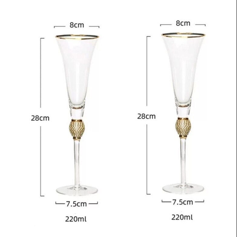 Champagne Glass | Elegant Champagne Flutes Set-Glass-Pick NewYork