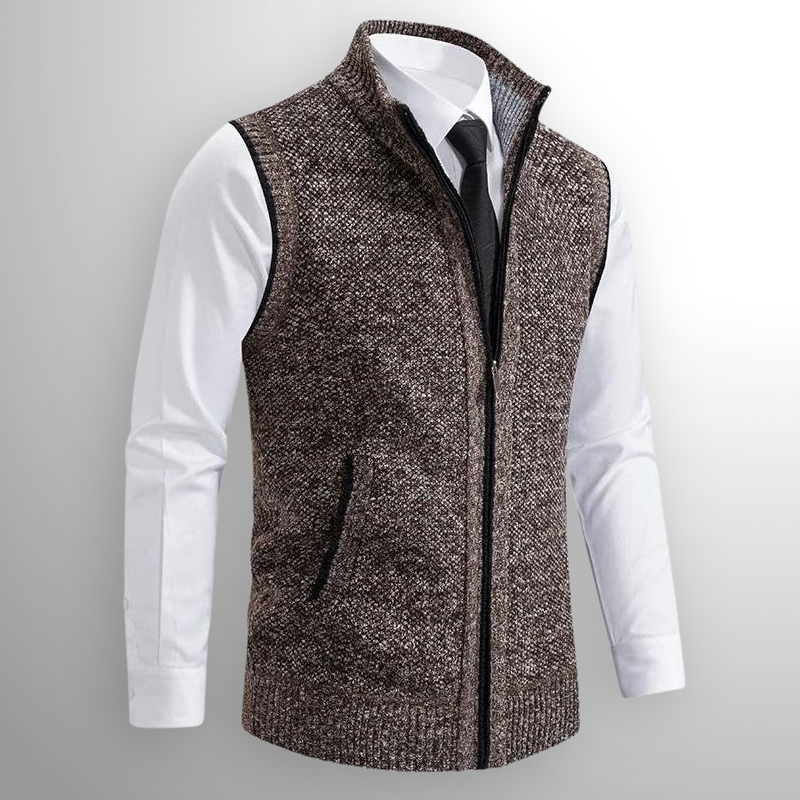 Hudson | Refined Men’s Zip Up Sweater Vest-Men Vest-Pick NewYork