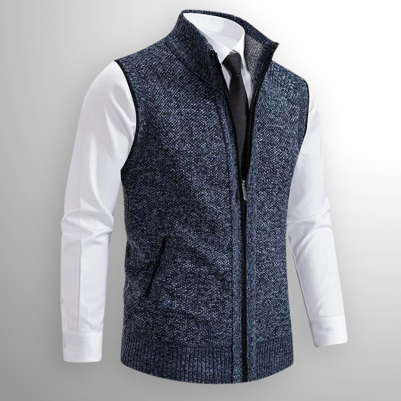 Hudson | Refined Men’s Zip Up Sweater Vest-Men Vest-Pick NewYork