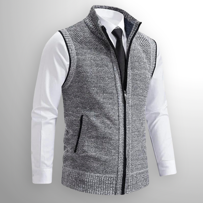 Hudson | Refined Men’s Zip Up Sweater Vest-Men Vest-Pick NewYork