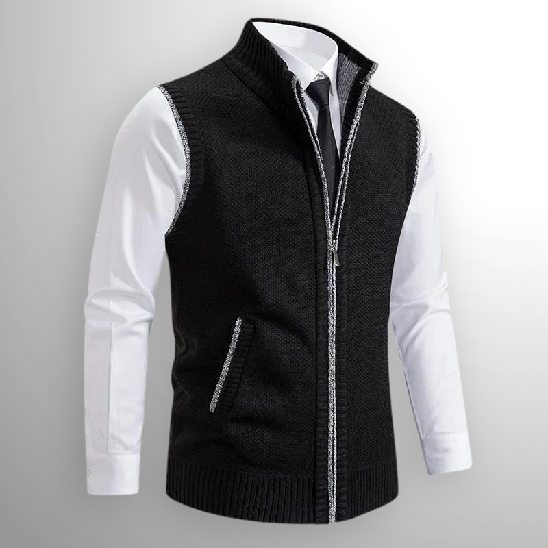 Hudson | Refined Men’s Zip Up Sweater Vest-Men Vest-Pick NewYork