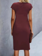 Hannah | Business Casual Women Midi Dress-Women Dress-Pick NewYork
