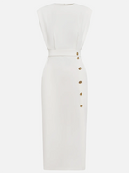 Victoria | Elegant Business Casual Midi Dress-Women Dress-Pick NewYork