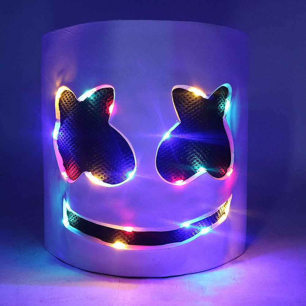 Marshmello Costume | LED Halloween Fortnite Costume-Costume Set-Pick NewYork